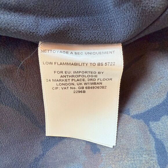 NWT Anthro Paper Crown Primrose Wide Leg Floral Pleated Pants in Blue & Yellow 8 - Picture 8 of 12
